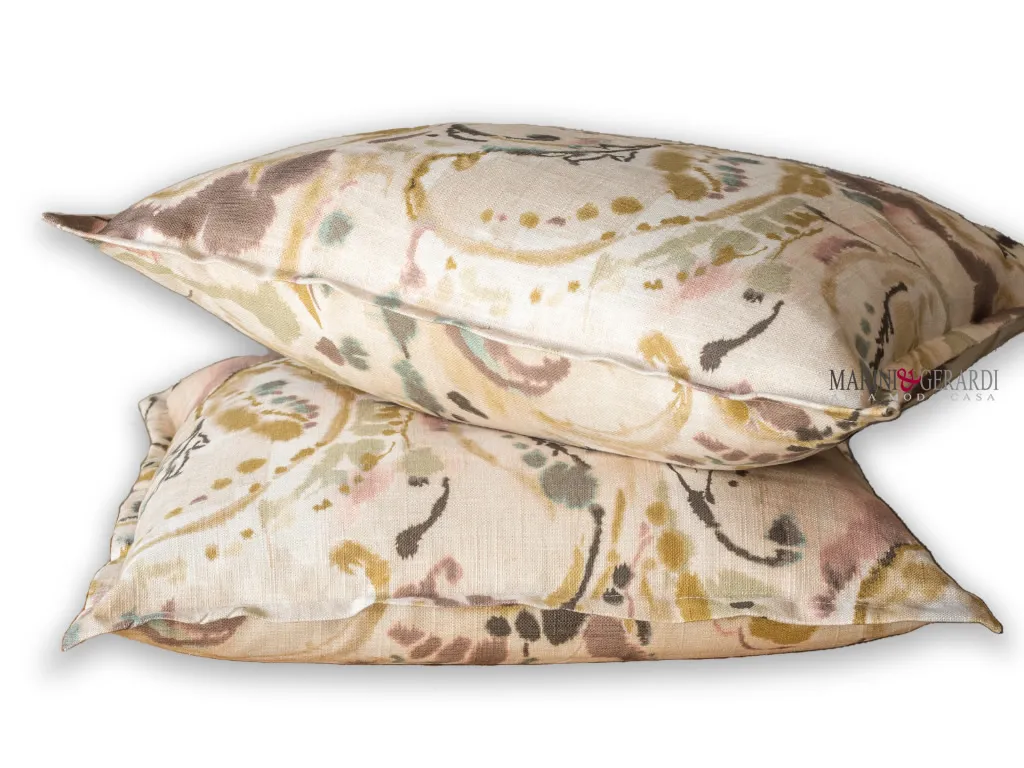 Cuscini decorativi letto eleganti in lino Cuscini decorativi letto eleganti in lino